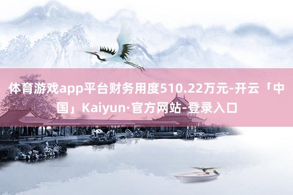 体育游戏app平台财务用度510.22万元-开云「中国」Kaiyun·官方网站-登录入口